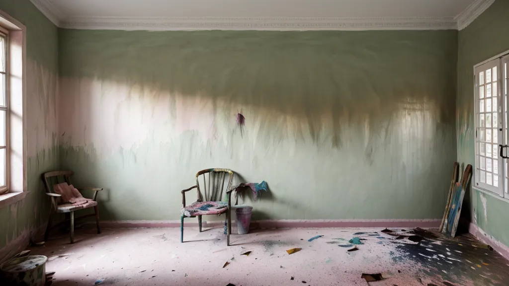Tablero de Pinterest impreso junto a muestras de pintura sin adaptar a la luz del salón
