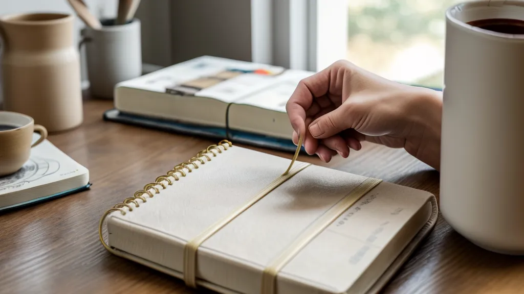 Cuaderno con medidas y bocetos para decorar un recibidor pequeño de alquiler