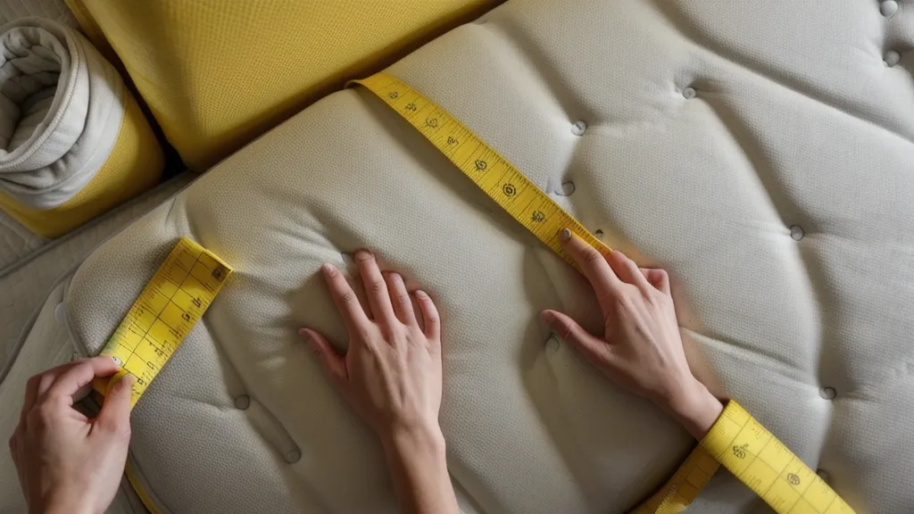 Midiendo la altura del colchón para elegir una mesita de noche funcional en un dormitorio pequeño