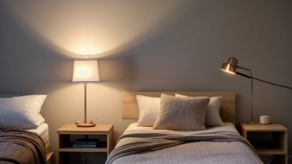 Distribución de un dormitorio que también hace de despacho en un piso de alquiler pequeño