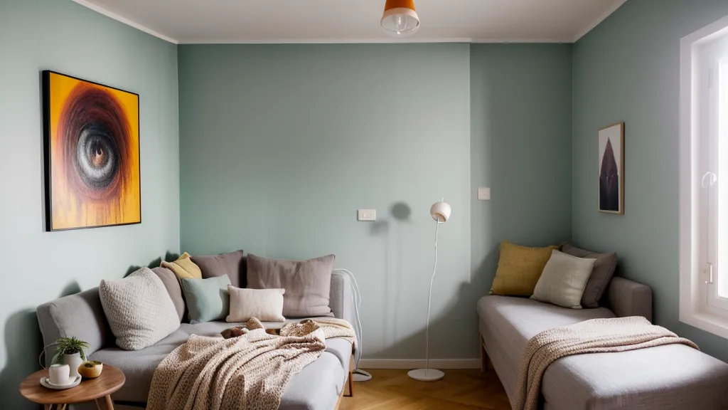 Rincón de salón con luz cálida por capas, resultado de aplicar ideas de un curso de diseño de interiores en un piso de alquiler